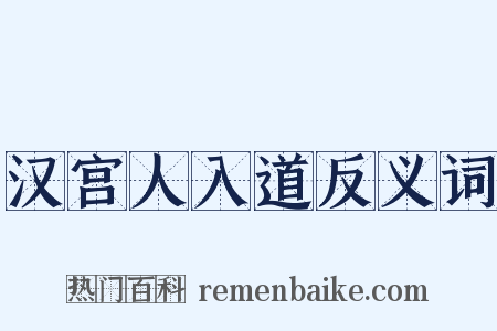 汉宫人入道反义词是什么意思的图片